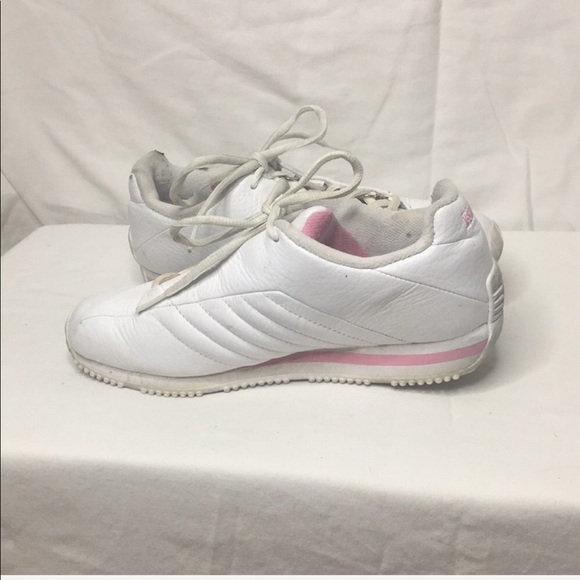 K- Swiss white sneakers with pink trim - Picture 4 of 7